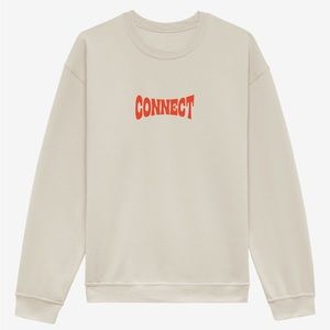 NWT LONELY GHOST Connect Flowers Crewneck Sweater